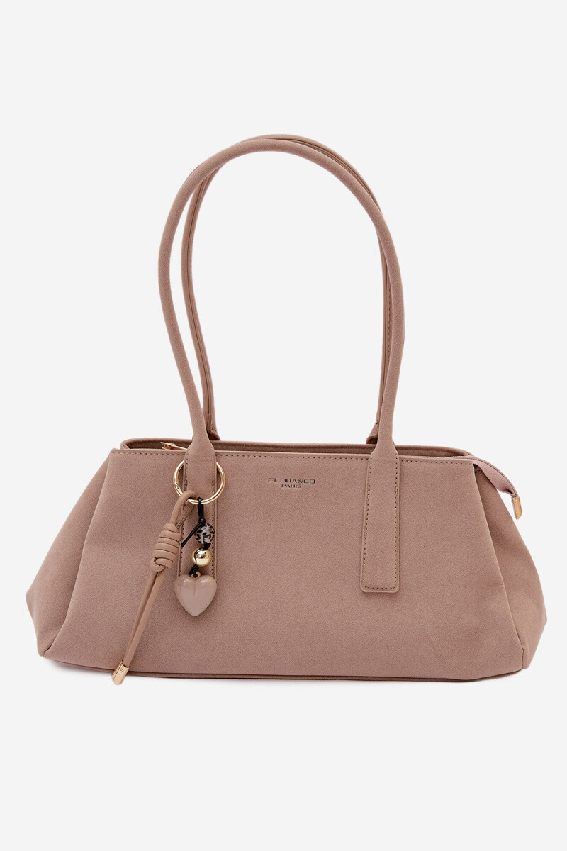 Flora&Co béžová kabelka s príveskom