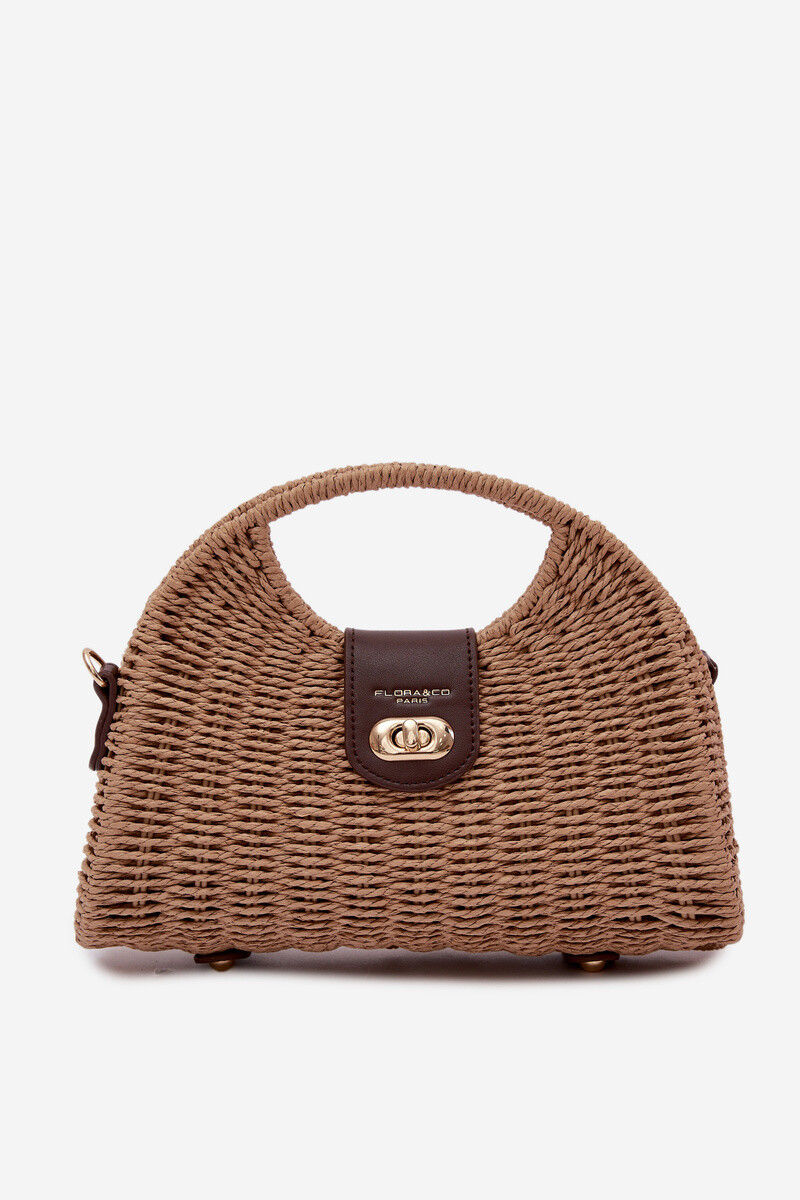 Flora&Co pletená malá taška hnedá