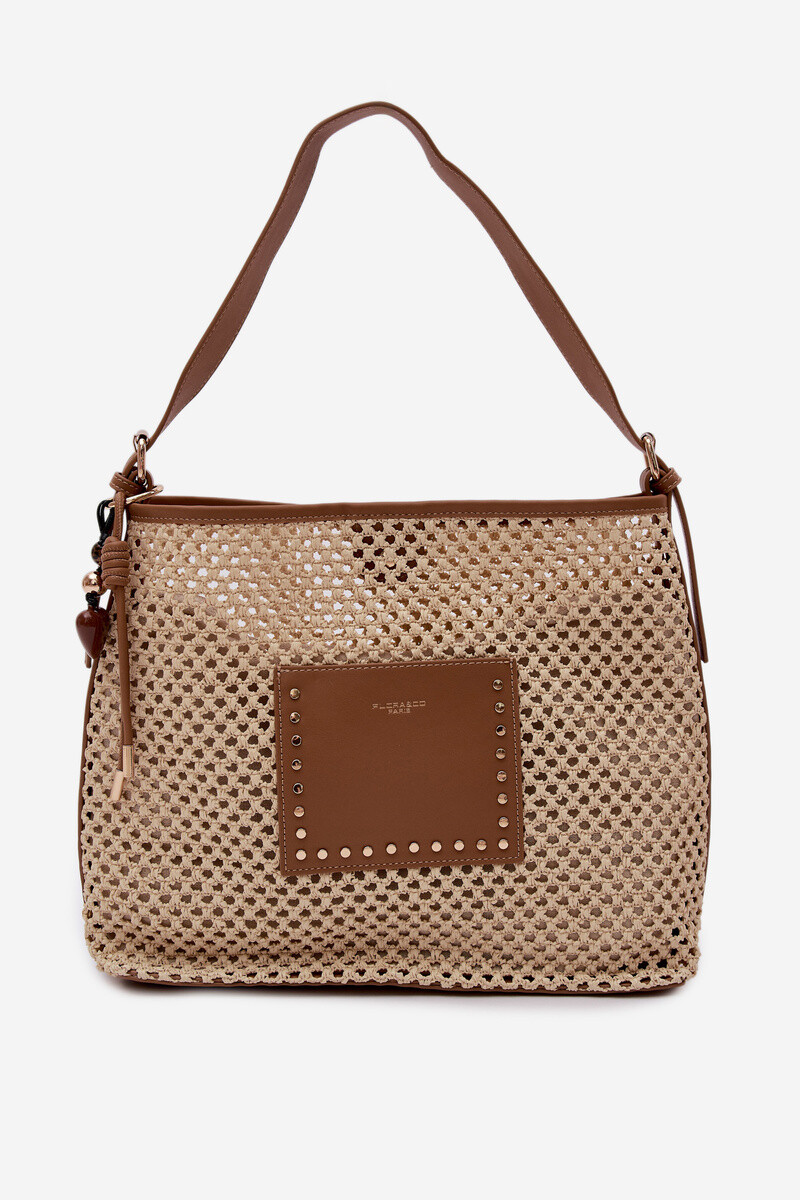 Flora&Co béžová taška s kľúčenkou