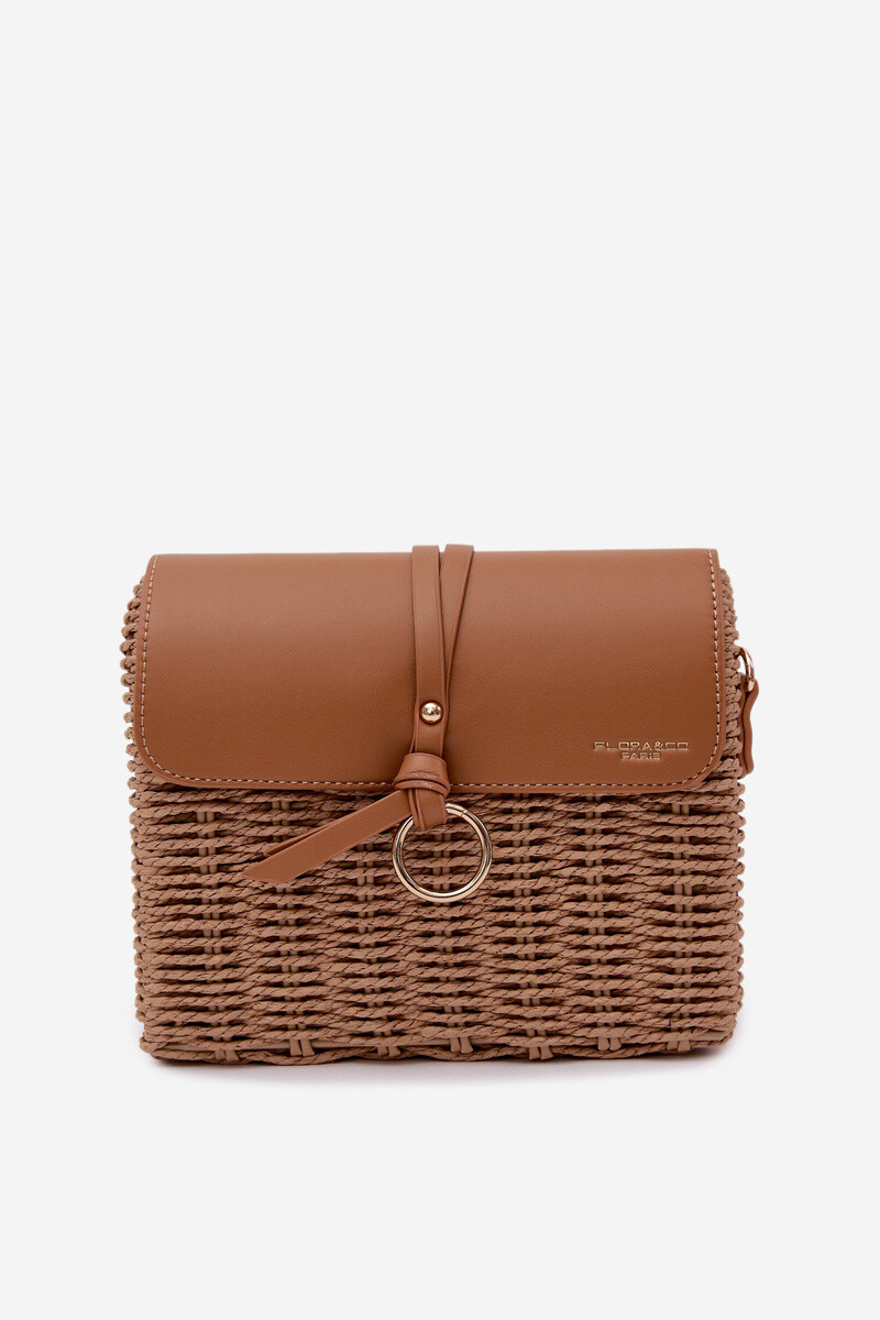 Flora&Co hnedá pletená taška Renara