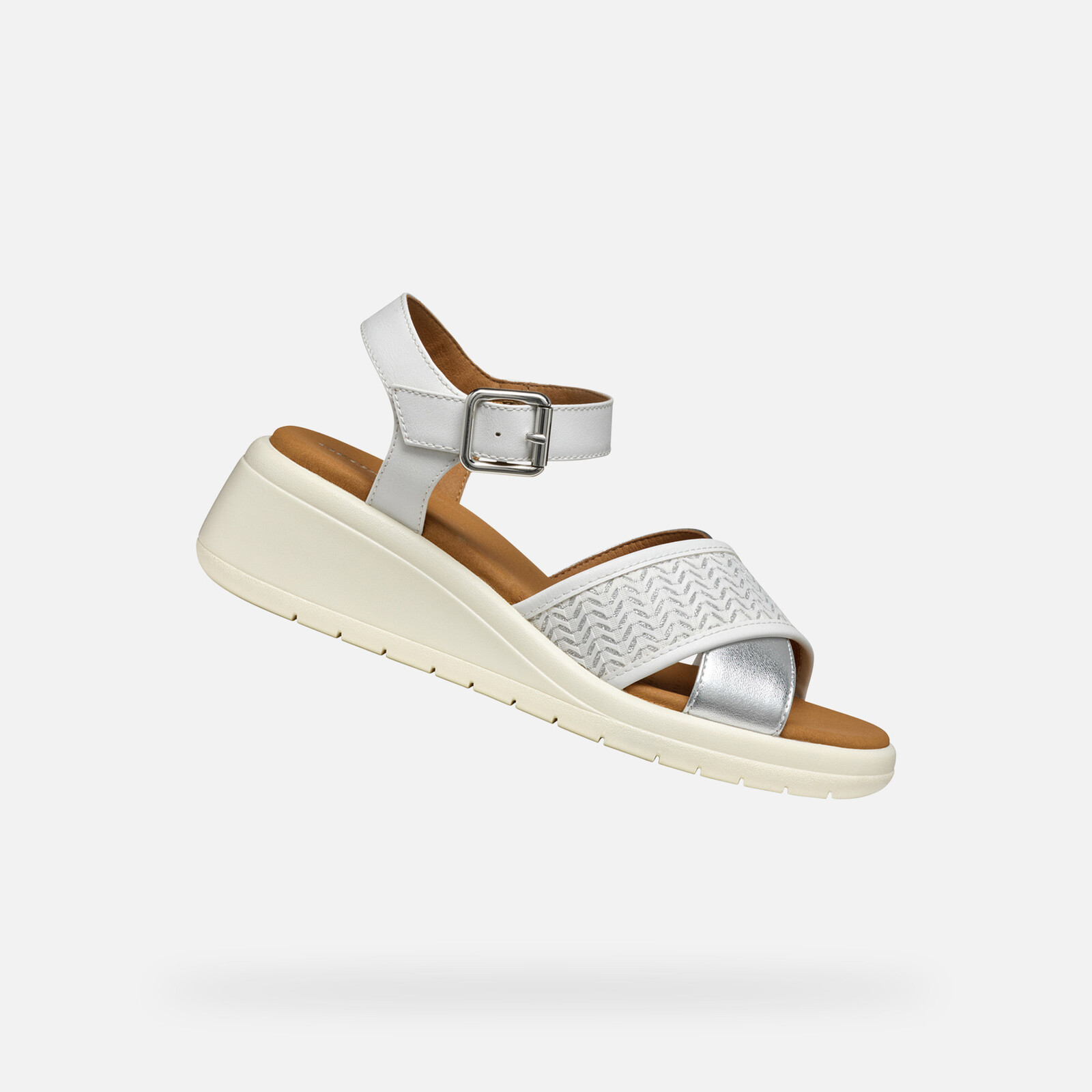 Biele dámske sandále Geox Meliconia