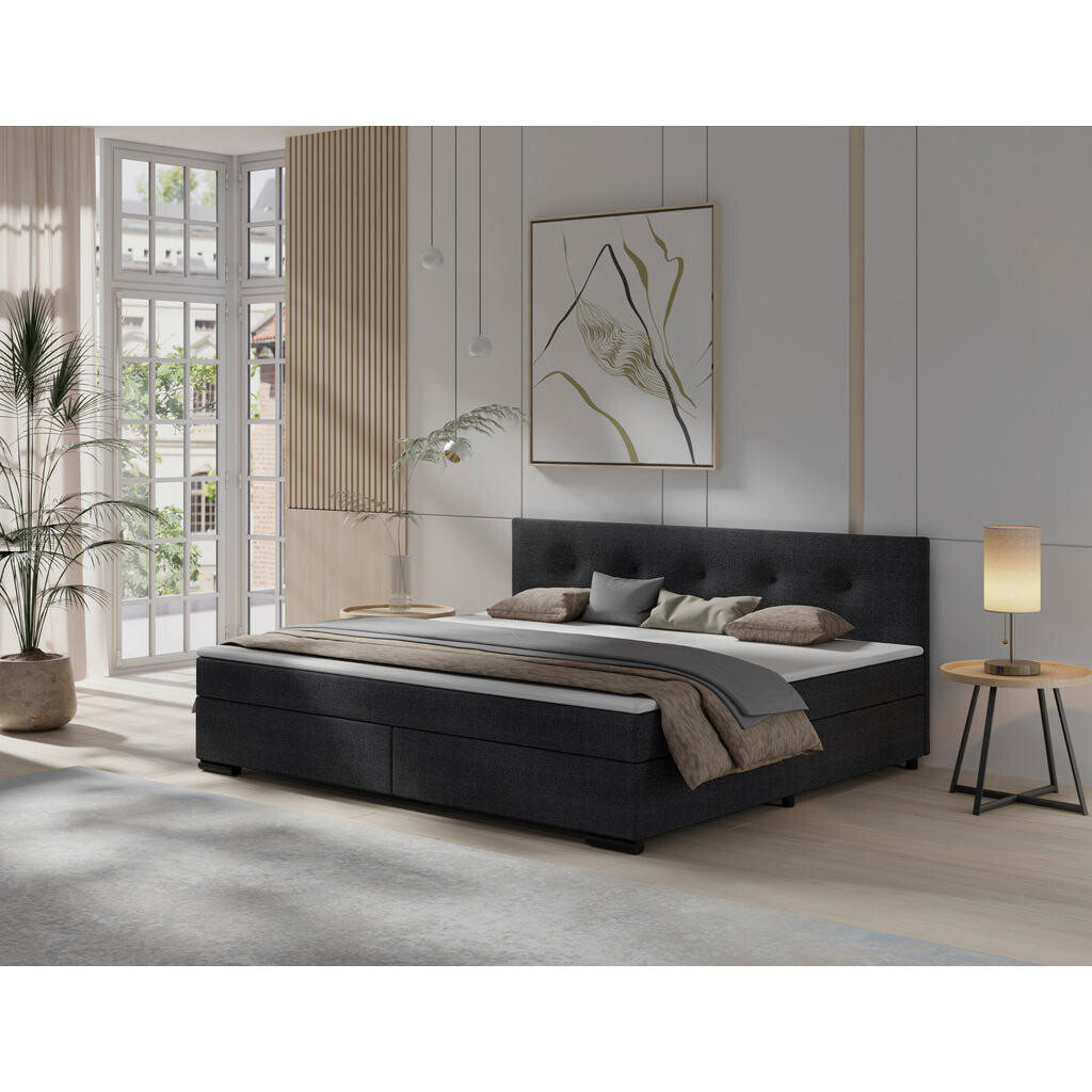 P & B BOXSPRINGOVÁ POSTEĽ, 240/200 cm, antracitová