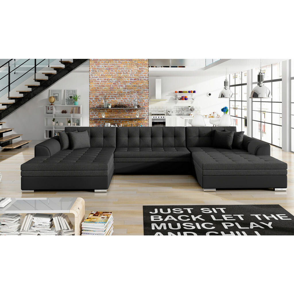 MID.YOU SEDACIA SÚPRAVA, textil, čierna