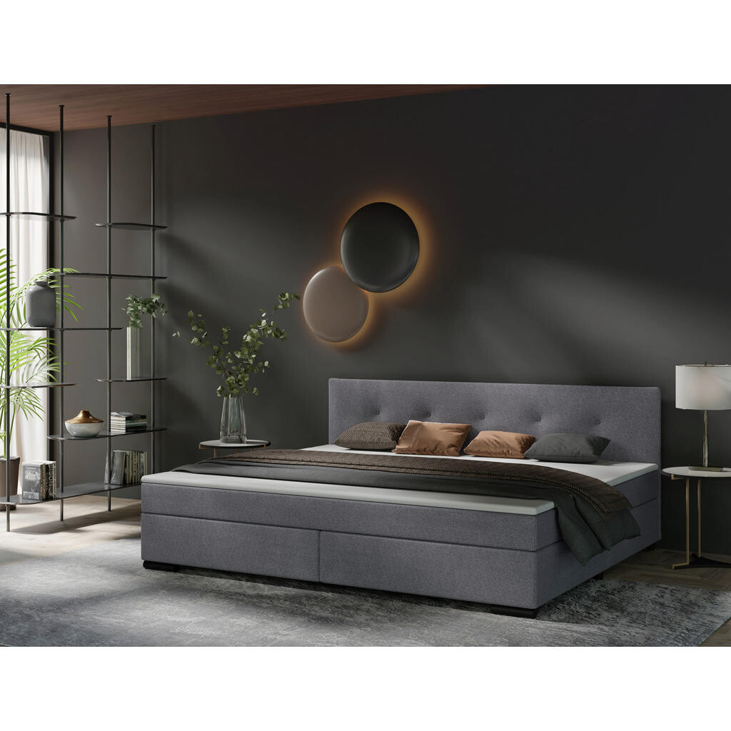 P & B BOXSPRINGOVÁ POSTEĽ, 240/200 cm, svetlosivá