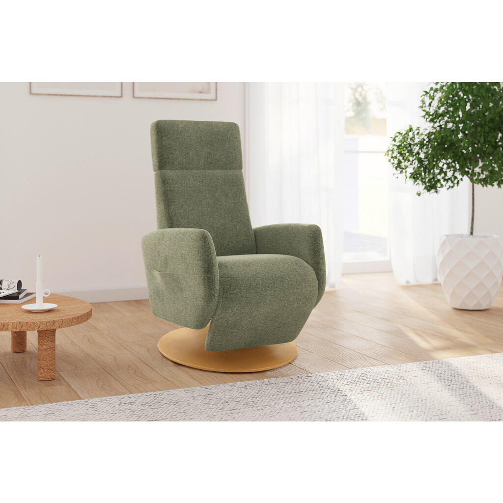 Sit & More RELAXAČNÉ KRESLO, textil, svetlozelená