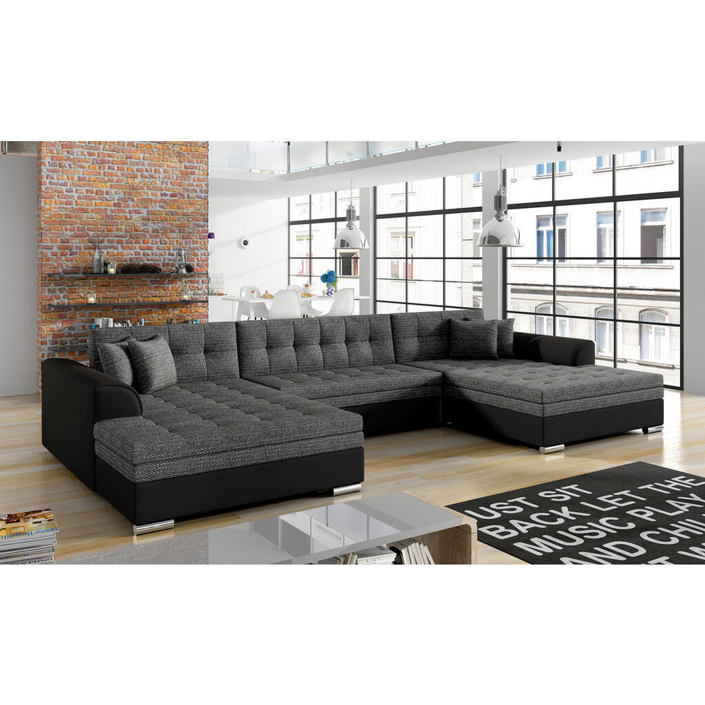MID.YOU SEDACIA SÚPRAVA, textil, antracitová, čierna