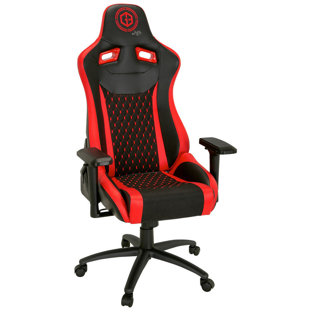 MID.YOU HERNÁ STOLIČKA, vzhľad kože, plochá tkanina, červená, čierna