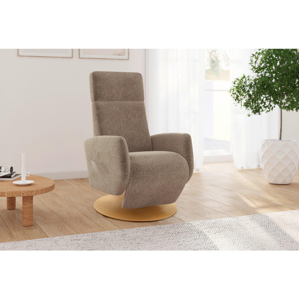 Sit & More RELAXAČNÉ KRESLO, textil, svetlohnedá
