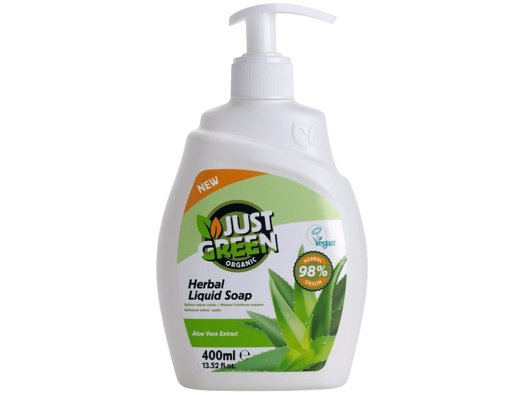 JUST GREEN Organické tekuté mydlo Aloe vera 400 ml
