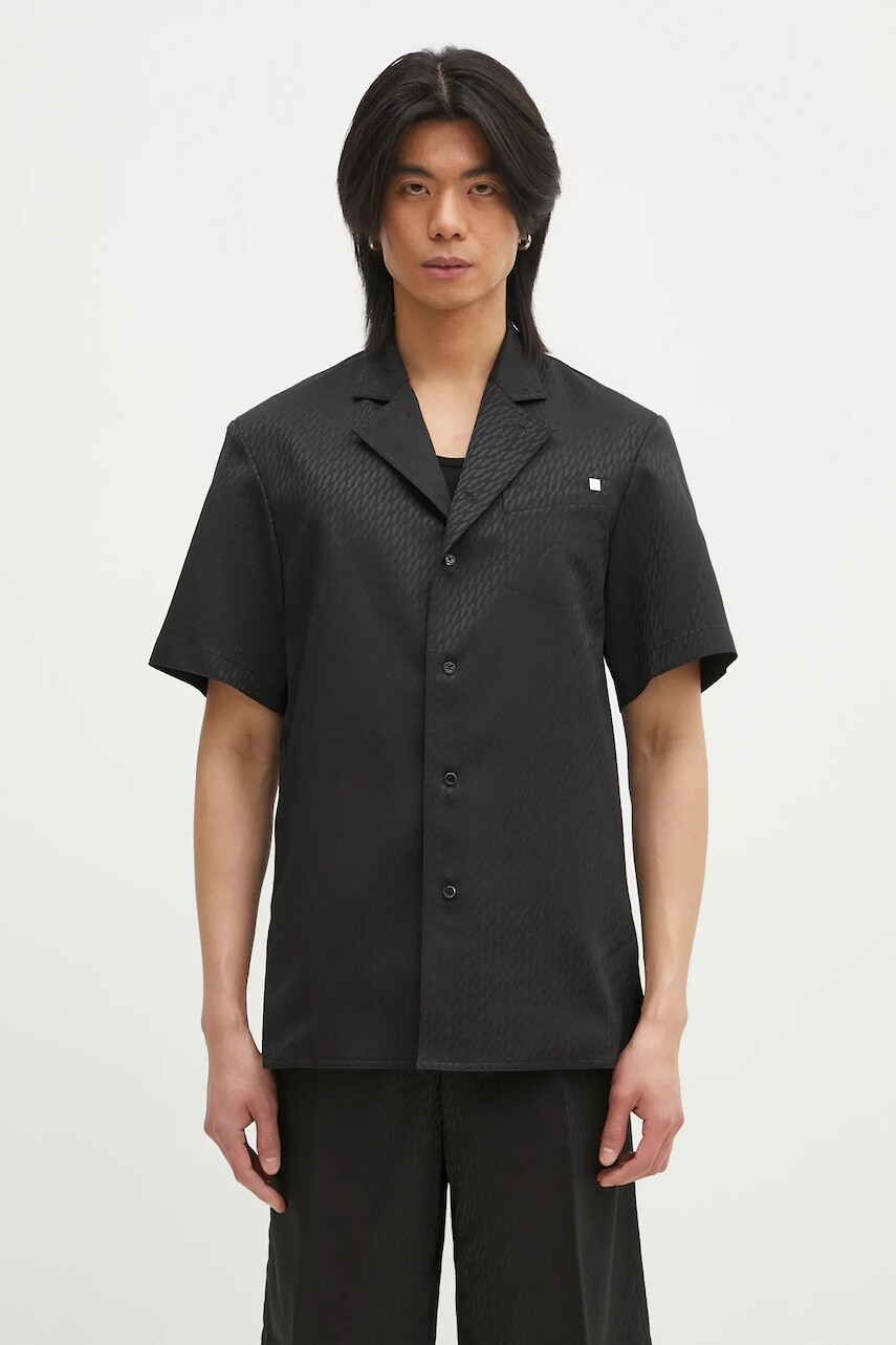 Košeľa s prímesou vlny Helmut Lang Modest Ss Sh.Tonal J