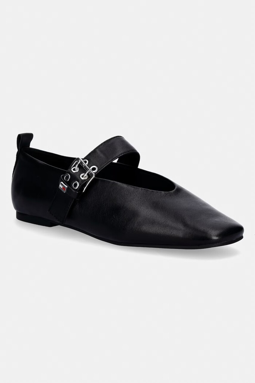Tommy Jeans baleríny kožené TJW BALLERINA BUCKLE