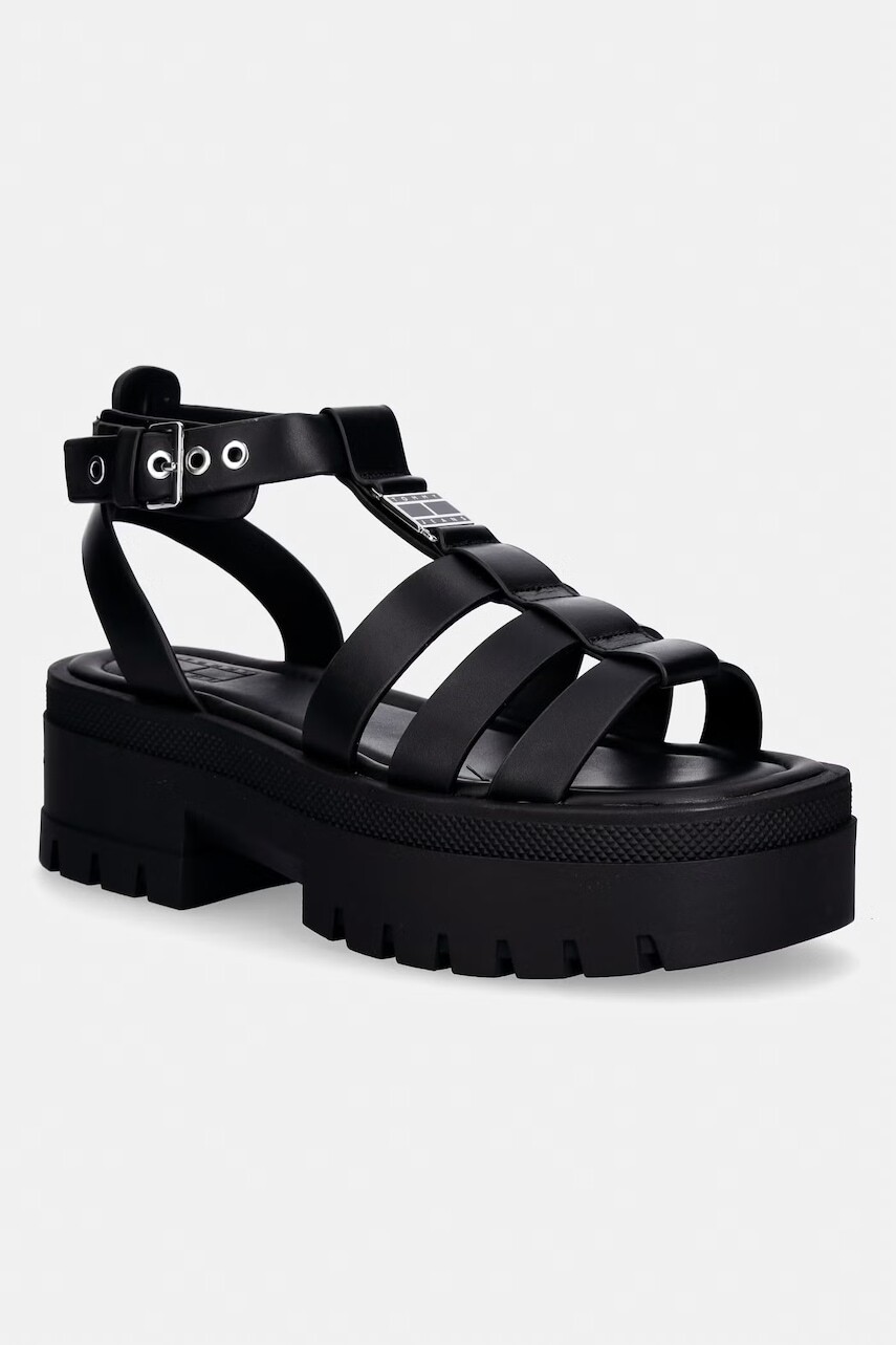 Tommy Jeans dámske kožené sandále TJW FISHERMAN LEATHER MAX SANDAL