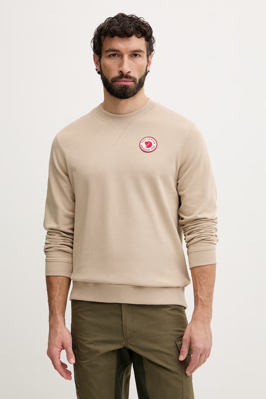 Fjallraven športová mikina pánska bavlnená 1960 Logo Badge Sweater