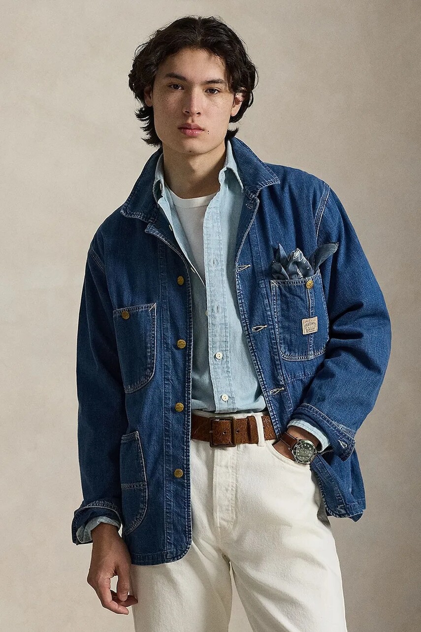 Polo Ralph Lauren prechodná bunda pánska rifľová