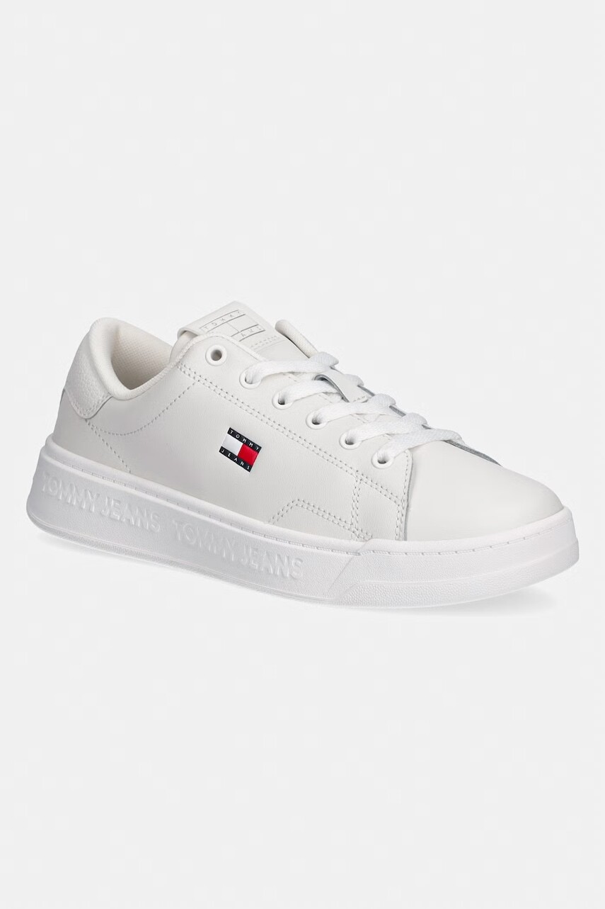 Tommy Jeans TJW SCRIPT CUPSOLE tenisky dámske kožené