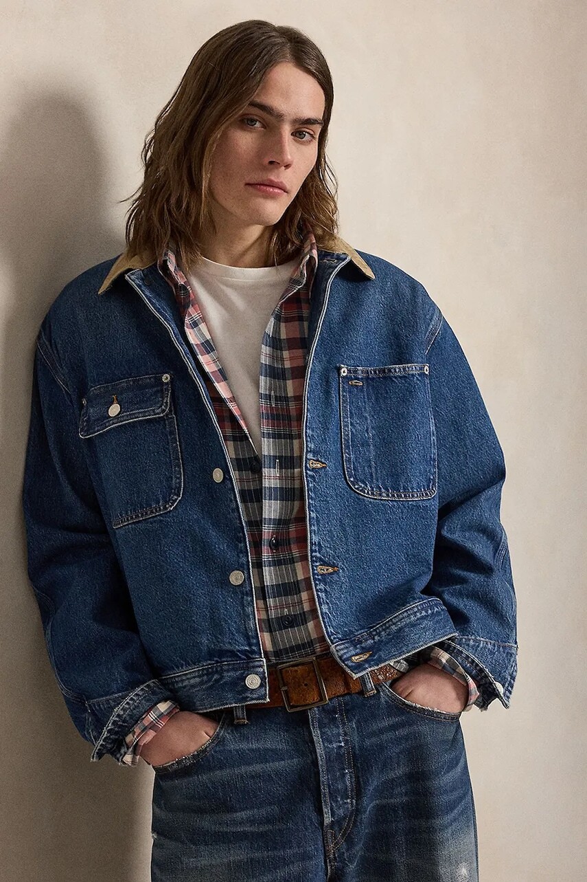 Polo Ralph Lauren Džínsová bunda pánska rifľová