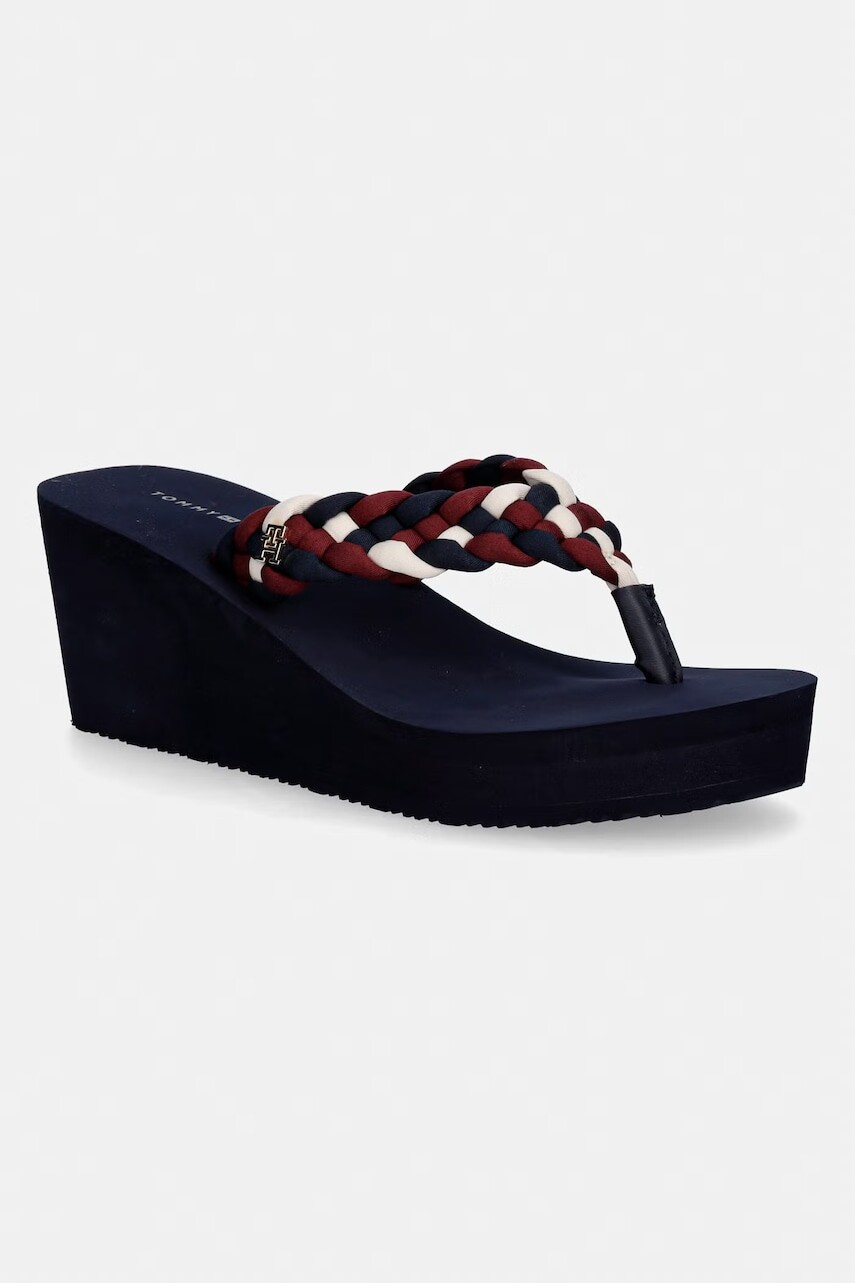 Tommy Hilfiger dámske žabky TH WEDGE BRAIDED SUMMER