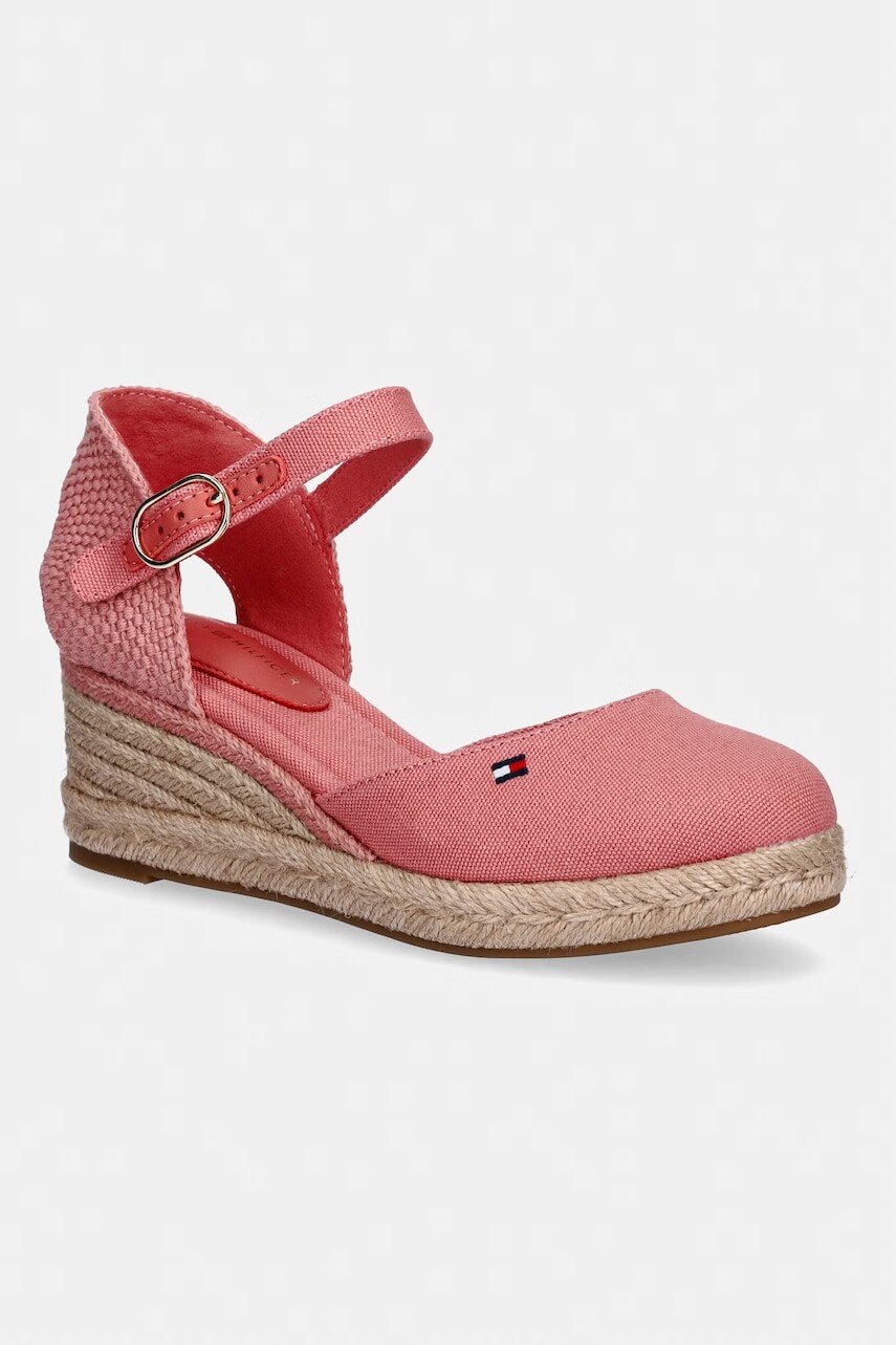 Tommy Hilfiger dámske espadrilky na platforme MID WEDGE ESPAD CLOSED TOE