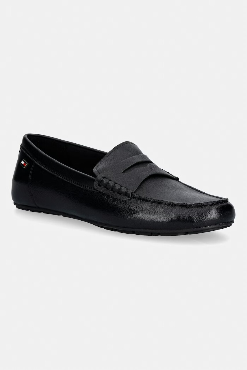 Tommy Hilfiger dámske kožené mokasíny FLAG LEATHER DRIVER LOAFER