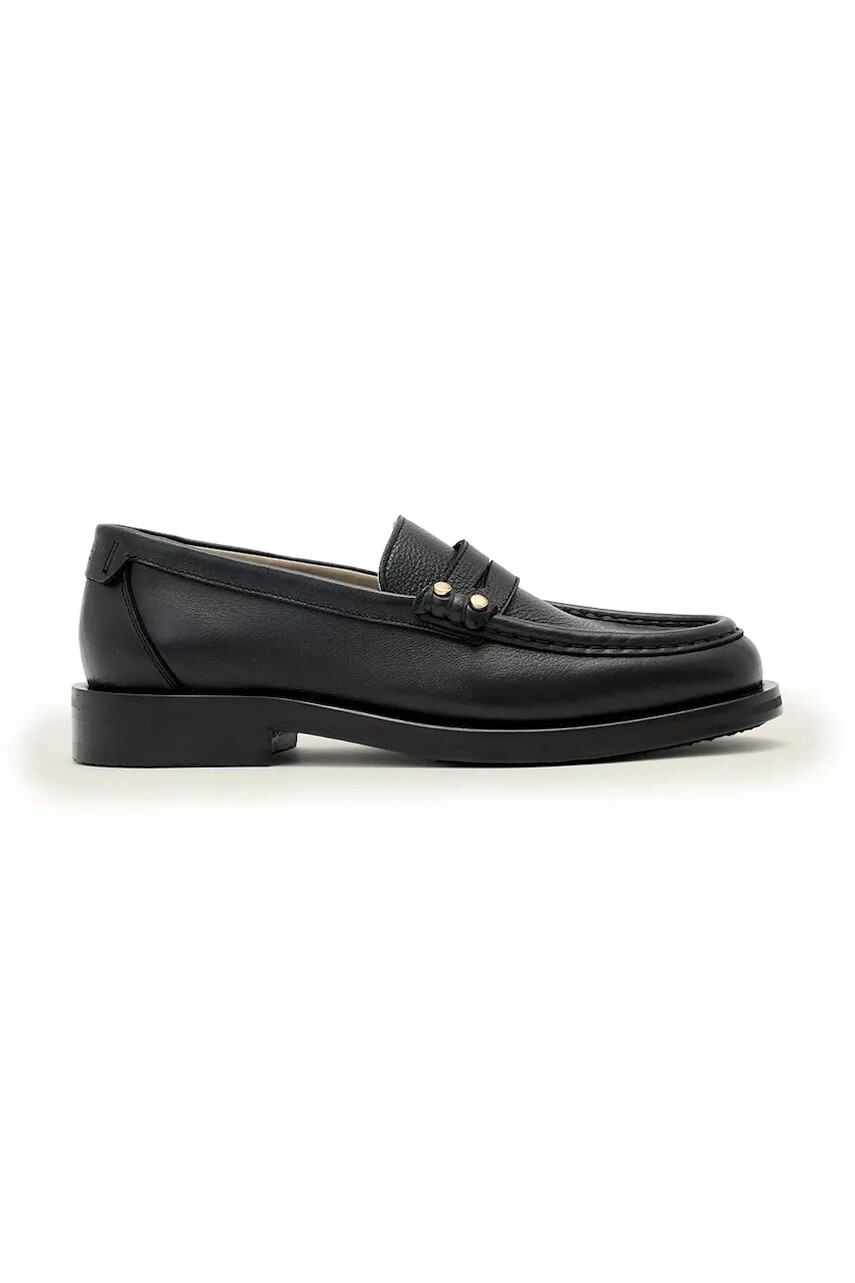 AllSaints mokasíny dámske kožené Bloom Stud Loafer