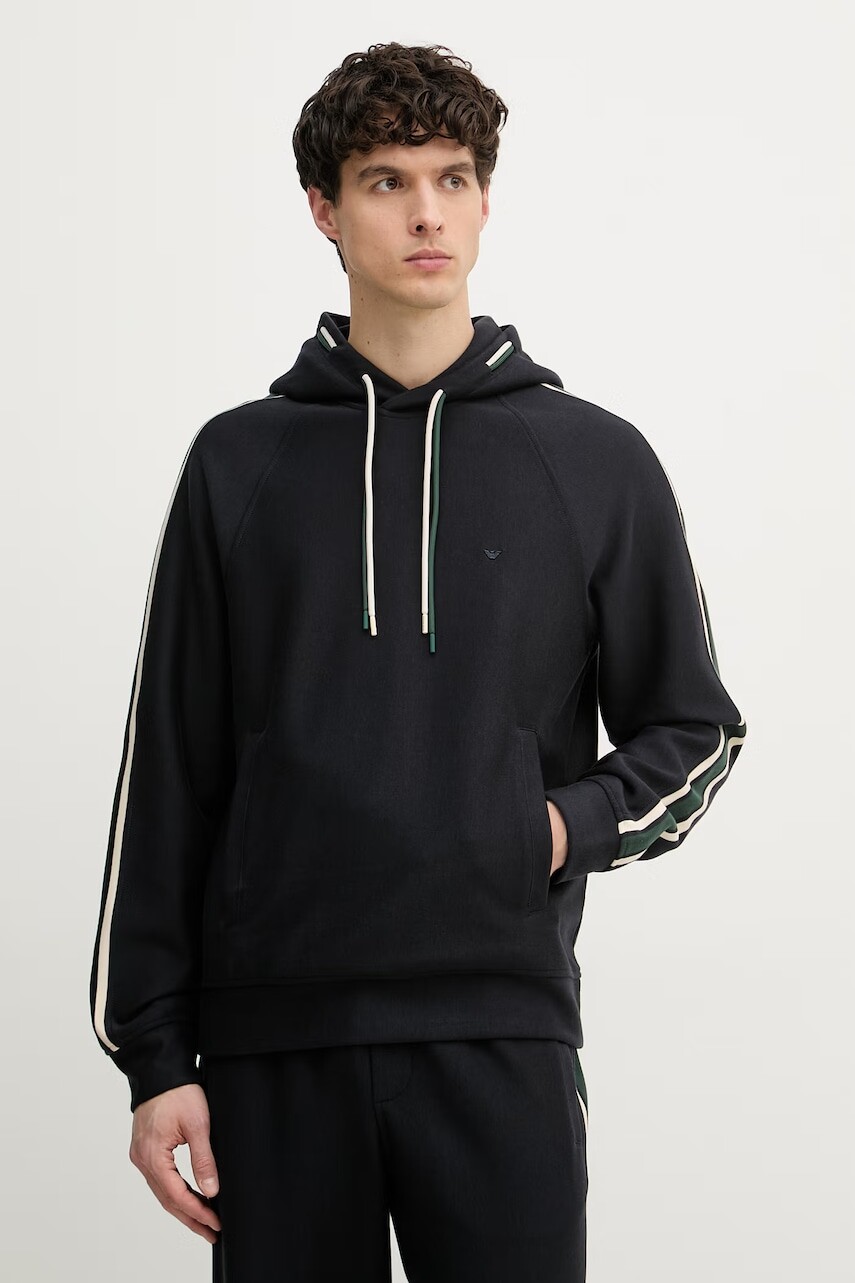 Emporio Armani pánska mikina s kapucňou s bavlnou