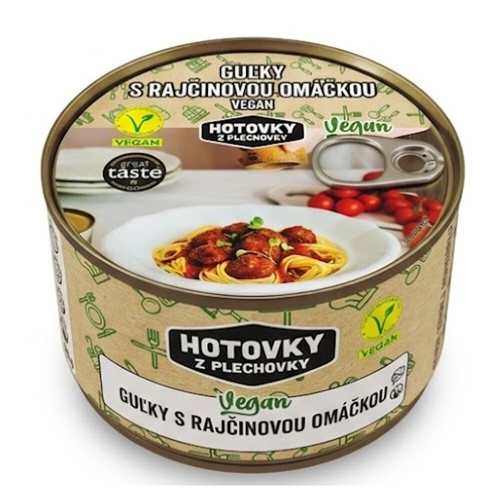 HOTOVKY Z PLECHOVKY Vegan guľky s rajčinovou omáčkou 800 ml