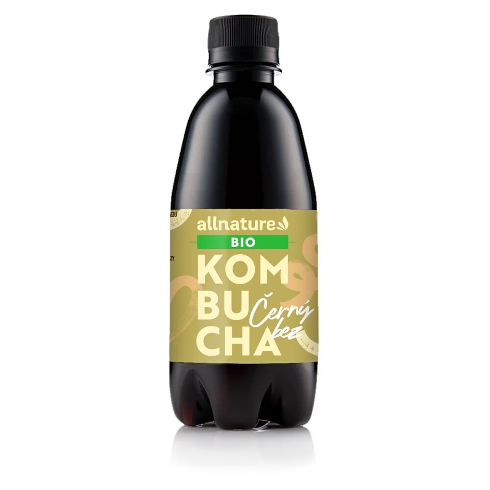 ALLNATURE Kombucha čierny bez BIO 330 ml