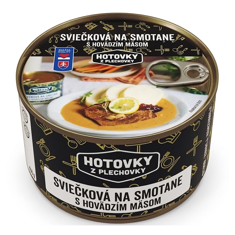 HOTOVKY Z PLECHOVKY Sviečková na smotane s hovädzím mäsom 800 ml