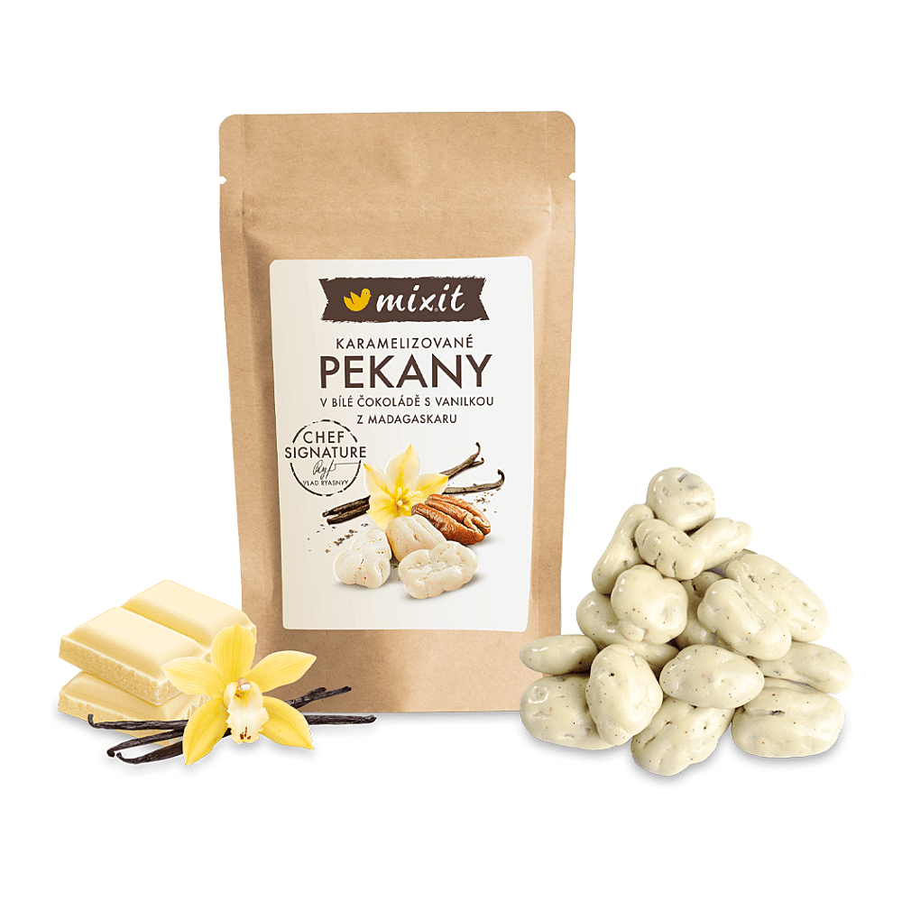 MIXIT Pekanové orechy s madagaskarskou vanilkou a bielou čokoládou 100 g