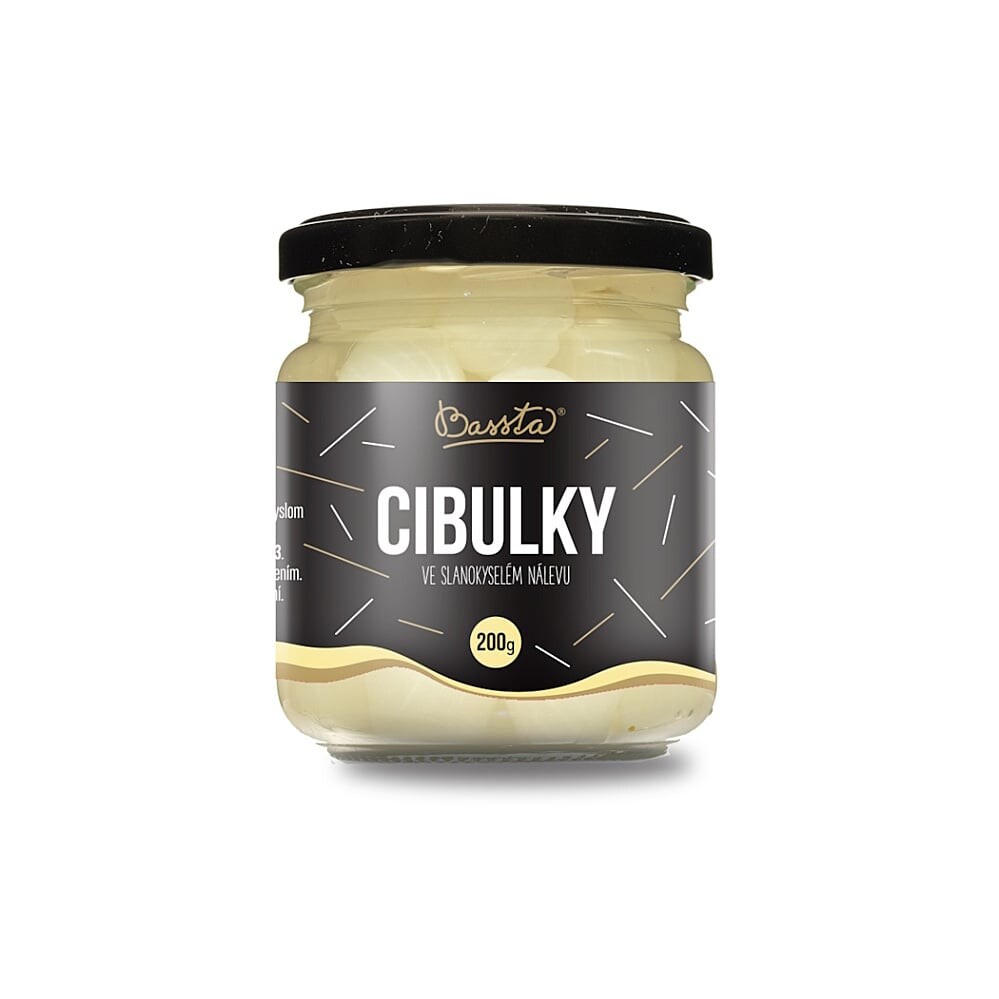 BASSTA Cibuľky v slanokyslom náleve 200 g