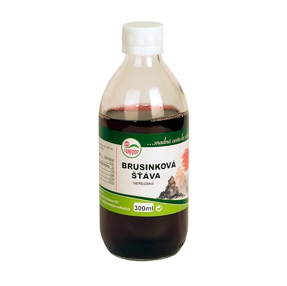 SUNFOOD Brusnicová šťava 300 ml