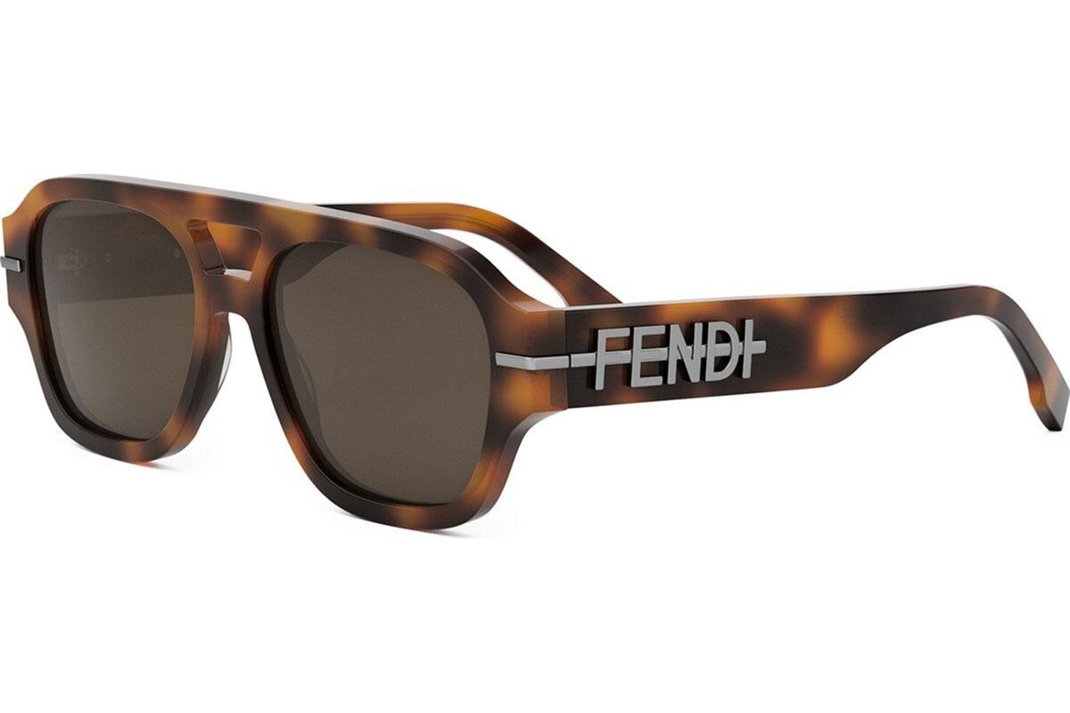 FENDI Fendigraphy Havana Square Sunglasses - ONE SIZE (55)