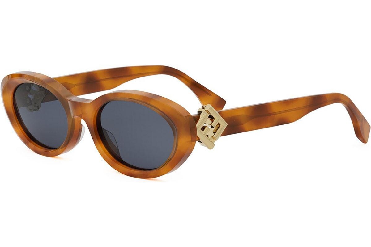 FENDI Diamonds Havana Oval Sunglasses - ONE SIZE (53)
