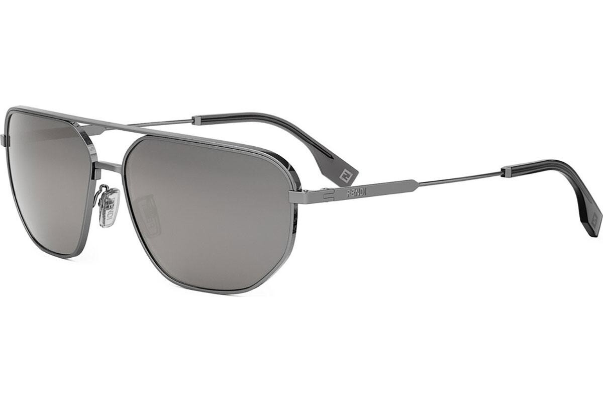FENDI Travel Silver Rectangular Sunglasses - ONE SIZE (61)
