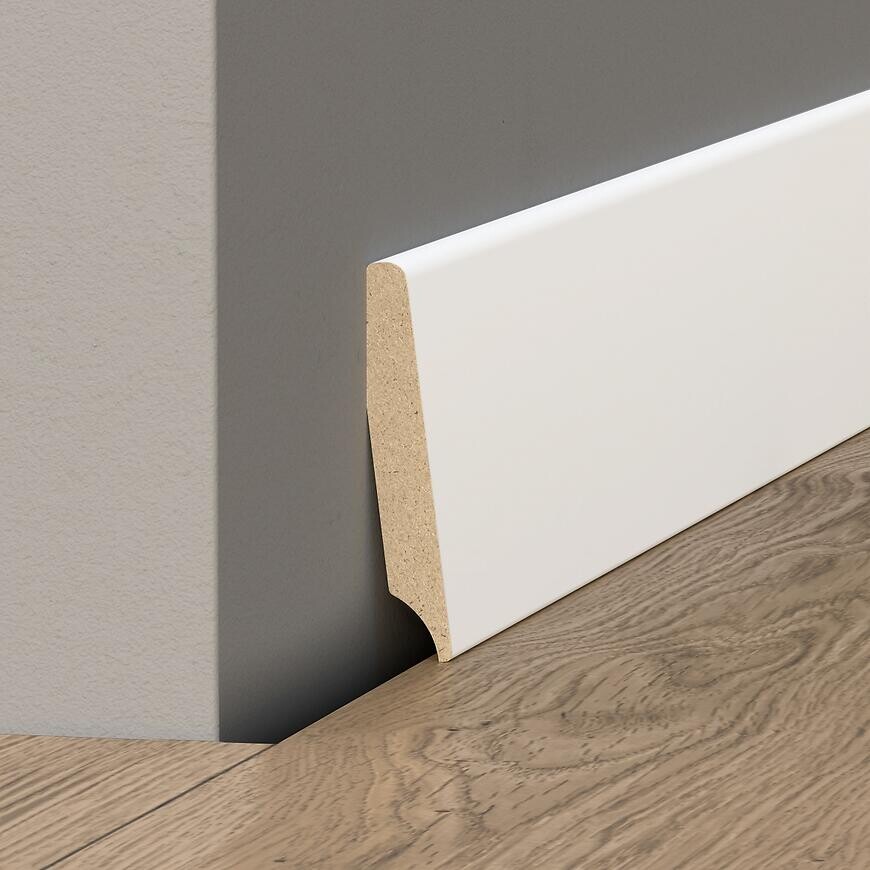 Podlahová lišta MDF 9003 Biela 57mm 2.2m