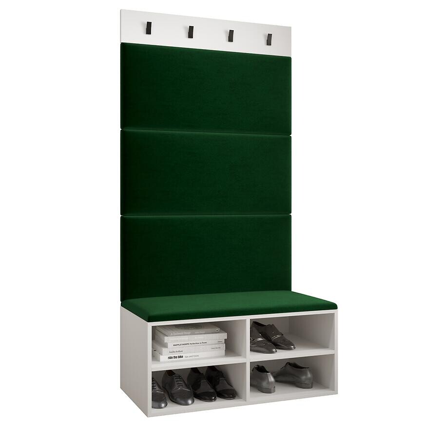 Predsieňový nábytok Miro biela panel zelená