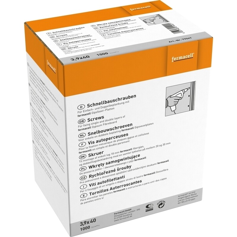 Skrutka samorezná fermacell Powerpanel 3,9×40 mm 250 ks