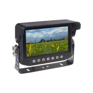 AHD monitor 7" – 12/24 V, 2× 4-PIN vstup, odolný voči vode a prachu