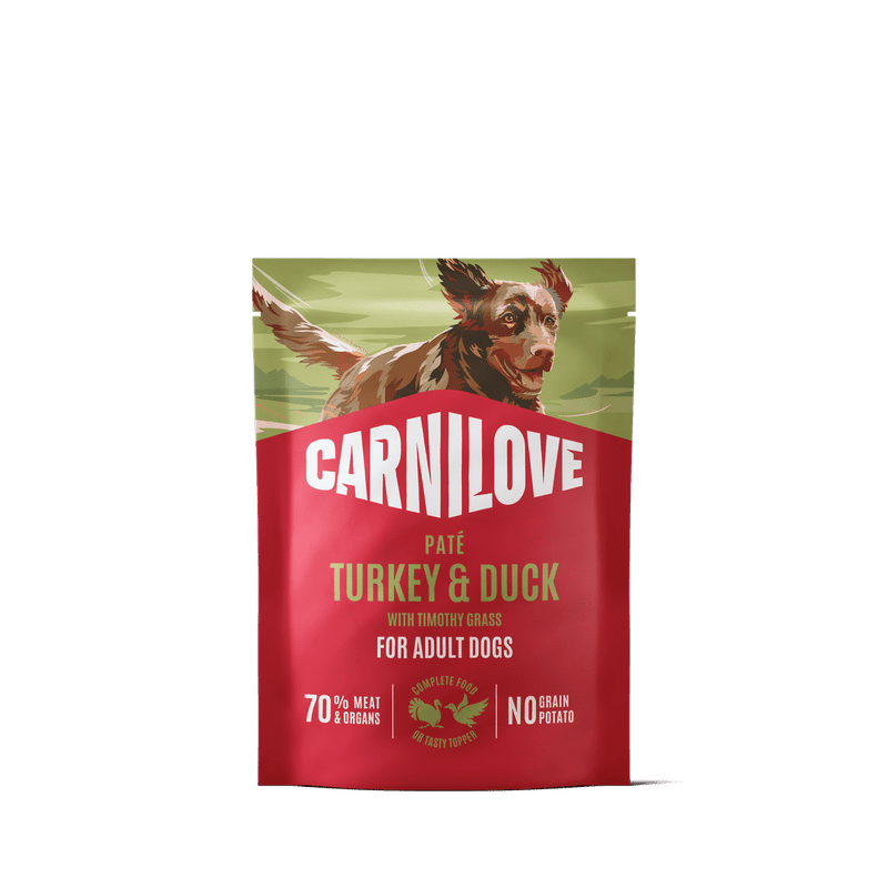 CARNILOVE Dog POUCH Paté Turkey & Duck with Timothy Grass 300 g