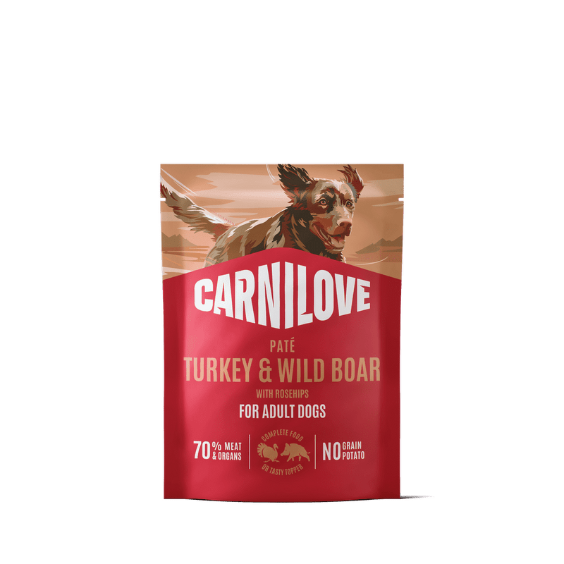 CARNILOVE Dog POUCH Paté Turkey & Wildboar with Rosehips 300 g