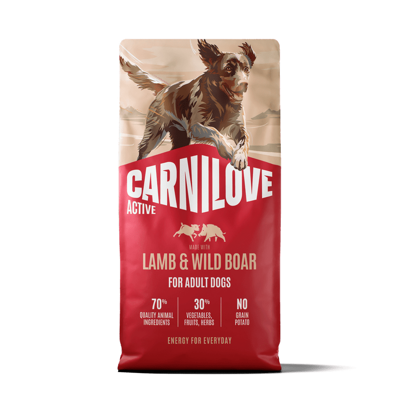 CARNILOVE ACTIVE Dog Dry Made with Lamb & Wild Boar for Adult All Breeds