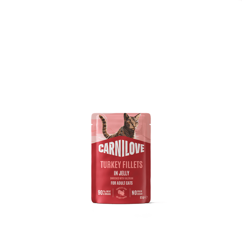 CARNILOVE Cat POUCH JELLY rich in Turkey enriched with Valerian 85 g