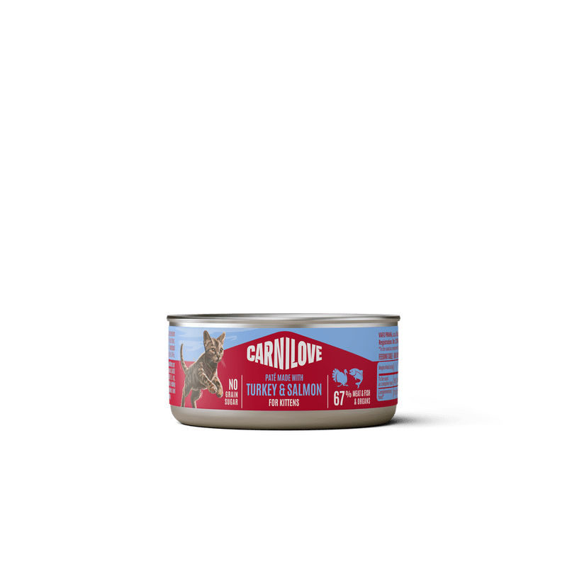 CARNILOVE Cat CAN Paté Made with Turkey & Salmon for Kittens 100 g