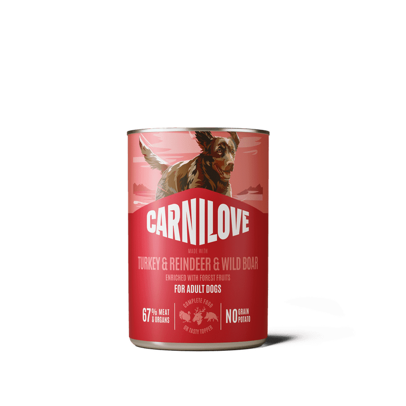 CARNILOVE Dog CAN Paté Made with Turkey & Reindeer & Wildboar 400 g