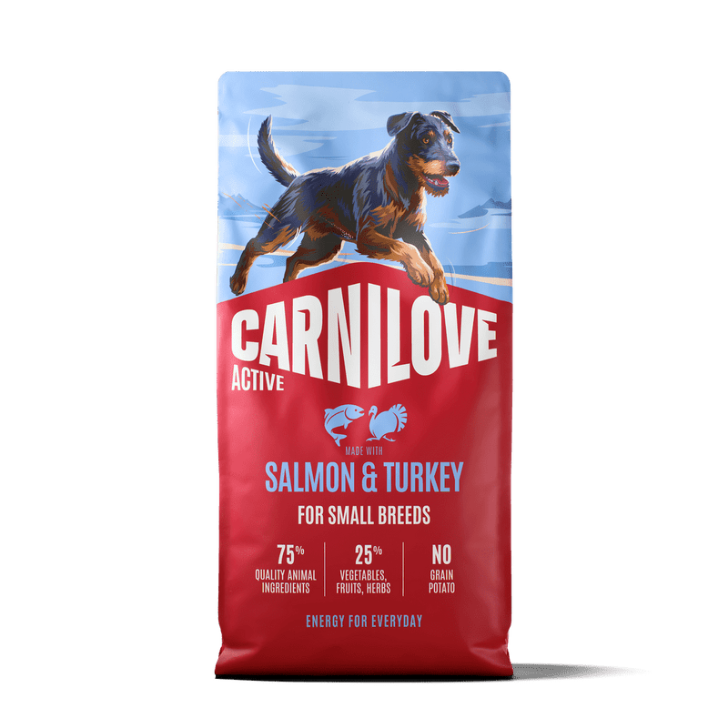 CARNILOVE ACTIVE Dog Dry Made with Salmon & Turkey for Adult Small Breeds