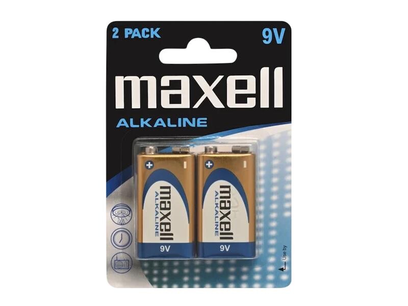 Batéria 6LR61 (9V) alkalická MAXELL 2ks / blister