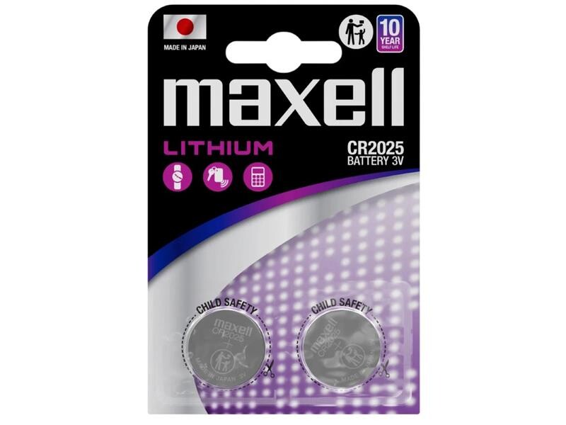 Batéria CR2025 MAXELL lithiová 2ks / blister