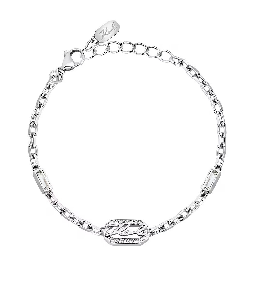 Karl Lagerfeld Elegantný oceľový náramok pre ženy Crystals KLAYC34