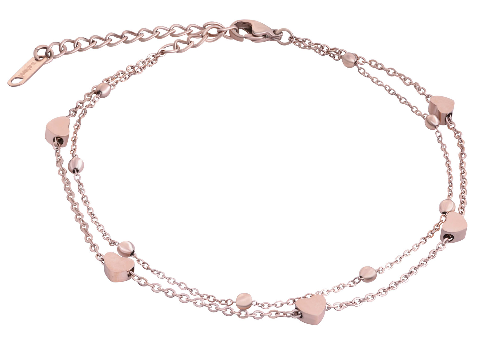 Troli Pozlátený nákotník z ocele Heart Rose Gold