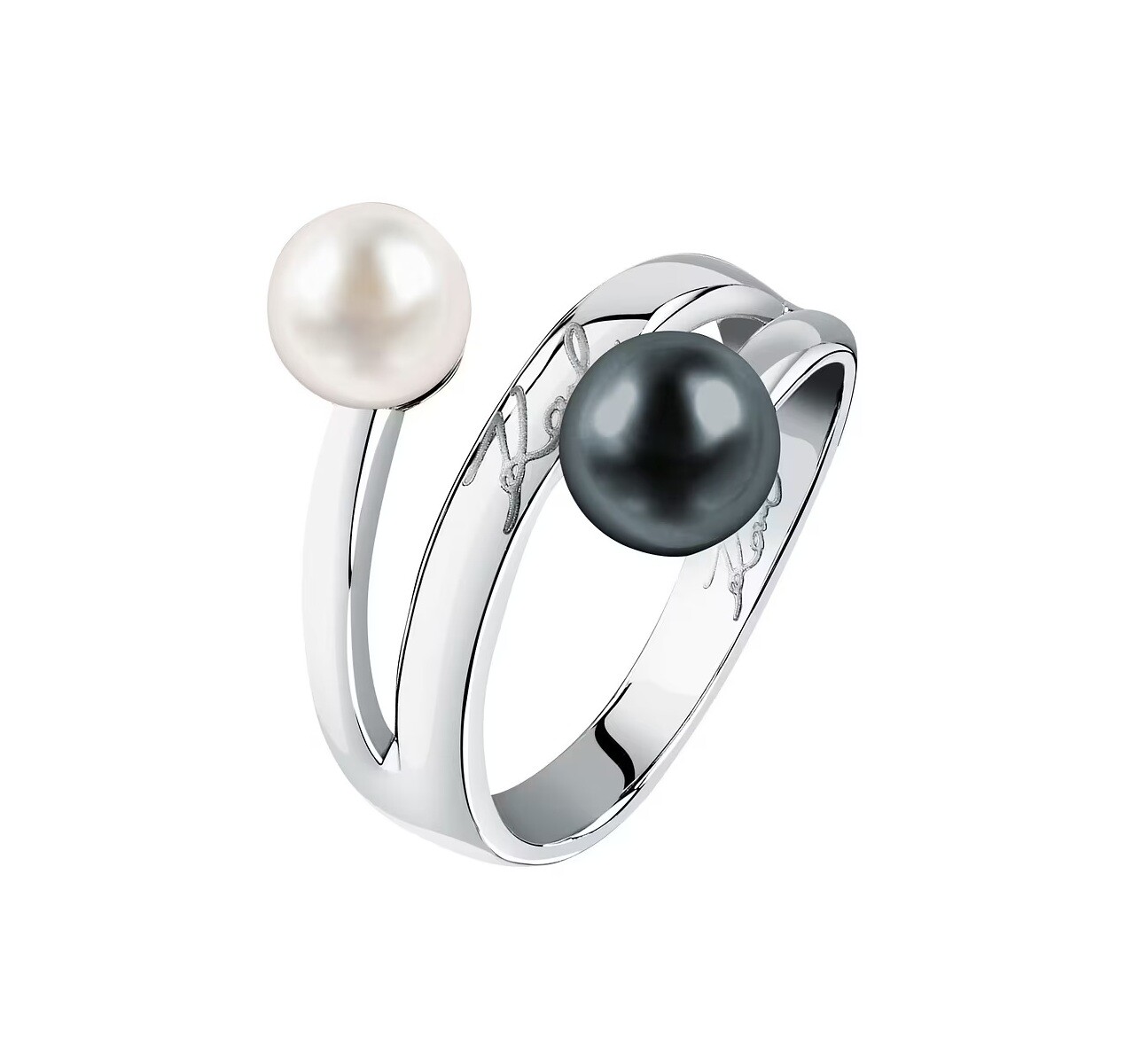 Karl Lagerfeld Elegantný prsteň so syntetickými perlami Pearl KLAYR25 54 mm